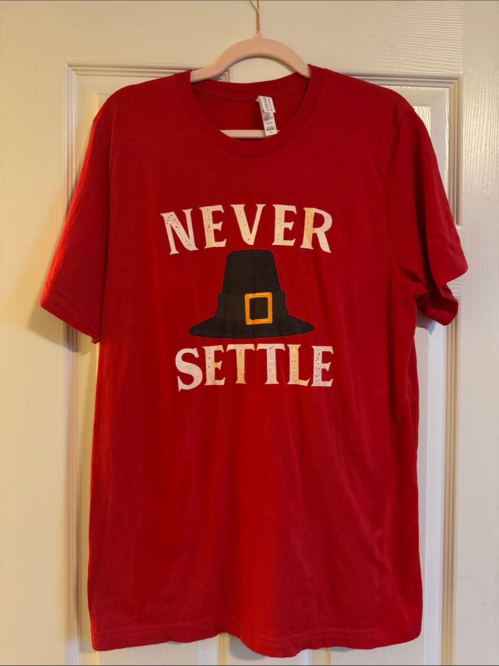 Thanksgiving "Never Settle" Short Sleeve Tee